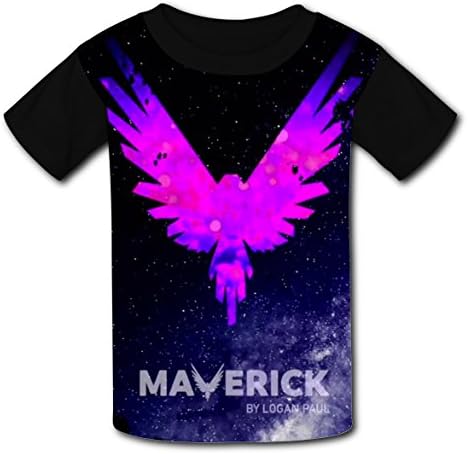 RAWWALKERONE Maverick Logo Jack-Logan_Paul T-shirts Tee Shirt Short Sleeve Costume Kids L