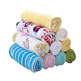 ULAKY Baby Infant Newborn Bath Towel Washcloth Bathing Feeding Wipe Cloth Soft,8Pcs