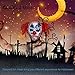 Halloween Clown Mask Full Head Latex Scary Clown Mask with, White, Size Large