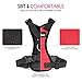 Pawaboo Dog Safety Vest Harness, Pet Car Harness Vehicle Seat Belt with Adjustable Strap and Buckle Clip, Easy Control for Driving Traveling Safety for Small Medium Dogs Cats, Large, RED