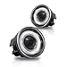 Winjet WJ30-0095-09 OEM Series for [2001-2004 Dodge Dakota] [2001-2003 Dodge Durango] Driving Halo Ring Projector Fog Lights