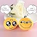 MLWYQOJ KUUQA 25 Pack Emoji-Pop Plush Pillow Keychain Emoji Party Supplies Christmas for Kids Christmas Tree Hanging Decoration Easter Egg Filler