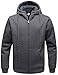Wantdo Men's Warm Sweatshirt Sherpa Lined Hooded Cotton Fleece Slim Hoodie Jacket
