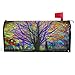 Wamika Rainbow Tree of Life Mailbox Cover Colorful Forest Tree Mailbox Covers Magnetic Mailbox Wraps Post Letter Box Cover Standard Size 18