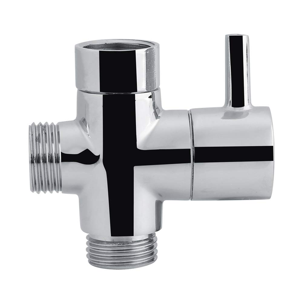 Yosoo 3-Way Shower Diverter with Valve Solid Brass with Chrome Plating Water Separator Shower System Replacement Part