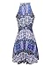 OMEYA.WANSHIDA.Women Casual Sleeveless High Neck Beach A-line Mini Dress