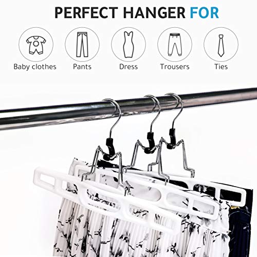 Premium Skirt Hangers 10Pack Thin SpaceSaving Skirt Hanger Set with