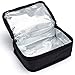 MIER Portable Lunch Bag Food Storage Cooler Bag Thermal Insulated Lunch Box Case, Package of 2, Black