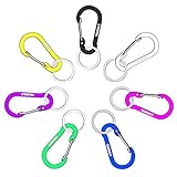 WAPAG Carabiner Clip, 2 inch Small Carabiner, Aluminum Mini Carabiner for Keys, Small Items, Daily Life, Camping, Hiking, Running (Color)