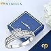 MABELLA Solid 925 Sterling Silver Solitaire Round Clear Cubic Zirconia Rings Engagement Ring for Women Size 10