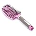 Boar Bristle Hair Brush Kaiercat® - Best at Detangling Thick Hair Vented For Faster Drying-100% Natural Boar Bristles for Hair Oil Distribution (Pink)