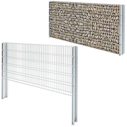 vidaXL Gabionen Doppelstabmattenzaun 2008x1030mm 8m Gittermattenzaun Gartenzaun – Bild 3