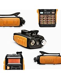 Paquete de 5 Baofeng Pofung GT 3TP Mark III Tri Power 8 4 1 W radio de dos vías transceptor, doble correa 136   174 400   520 MHz 8 W, con antena de alta ganancia, actualizado chip + 5 remoto altavoces + 1 cable de programación