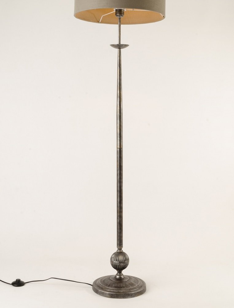 Cotterell Co Telford Antique Silver Ornate Floor Lamp Base Only