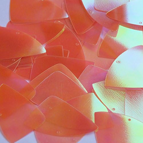 Sequin Orange Ultra Crystal Rainbow Iris Iridescent Fishscale Fin 1.5 inches Couture Loose Paillettes