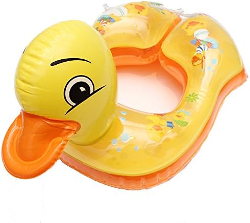 MinYn Inflatable Duck Design Animal Swimming Ring for Baby Infant Yellow Float Swimming Beginner Swim Accessories Pool Bath Toy