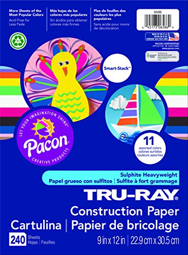 UPC 045173065869, Pacon Tru-Ray Assorted Colors Smart Stack Construction Paper, 9&quot; W x 12&quot; L (Pack of 240)