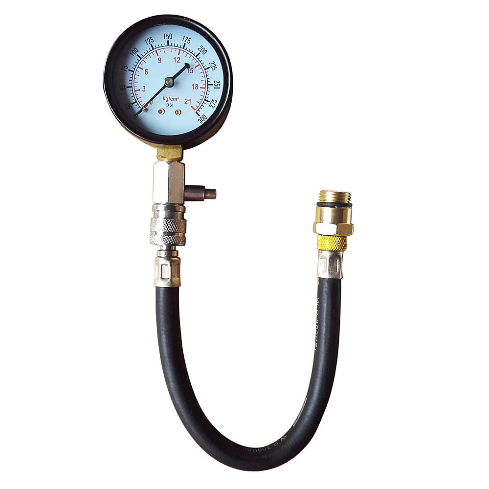 SUNROAD Compression Tester and Adapters Dual Automotive Compression Gauge  with 14mm and 18mm Compression Tester Adapter