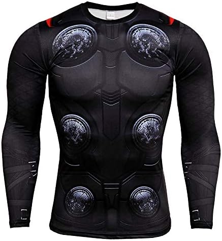 HOOLAZA Avengers Super Heroes Men Long Sleeve Compression T-Shirt Fitness Tops