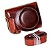 G9X Camera Case, PU Leather Protective Camera Case Bag for Canon PowerShot G9X, G9X Mark II, Coffee