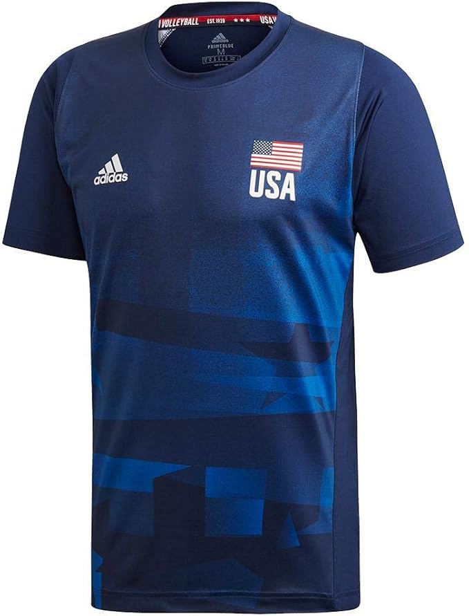 adidas Men's USA Volleyball Primeblue Replica Tee Shirt Amazon.co.uk