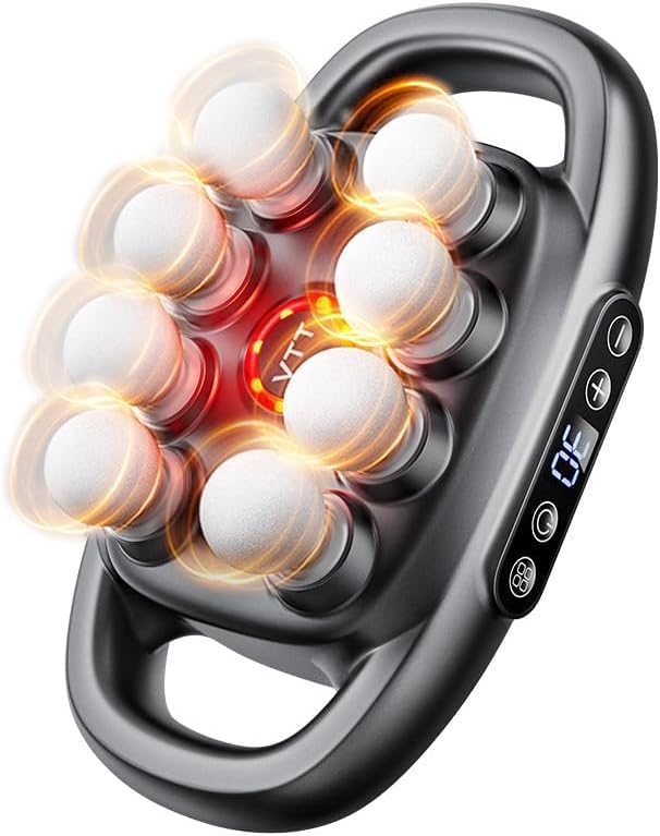BOOM Massage Gun, Handheld Electric Muscle Massager Gun, 8 Heads 3 Modes, Full Body Massager for Pain Relief, Back, Legs, Neck, جهاز مساج Gifts for Families and Friends