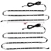 Partsam 4pcs Universal 9-3528-SMD 3 Mode Blue interior strip kit
