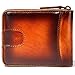 RFID Men's Leather Zipper wallet Zip Around Wallet Bifold Multi Card Holder Purse (Handmade Brown)