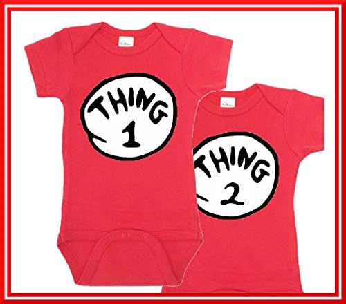 Thing 1 Thing 2 baby Onesies, (3-6 Months)