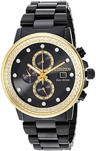 Citizen ' Eco-Drive' Quartz Stainless Steel Fashion Watch, Color:Black (Model: FB3008-57E)