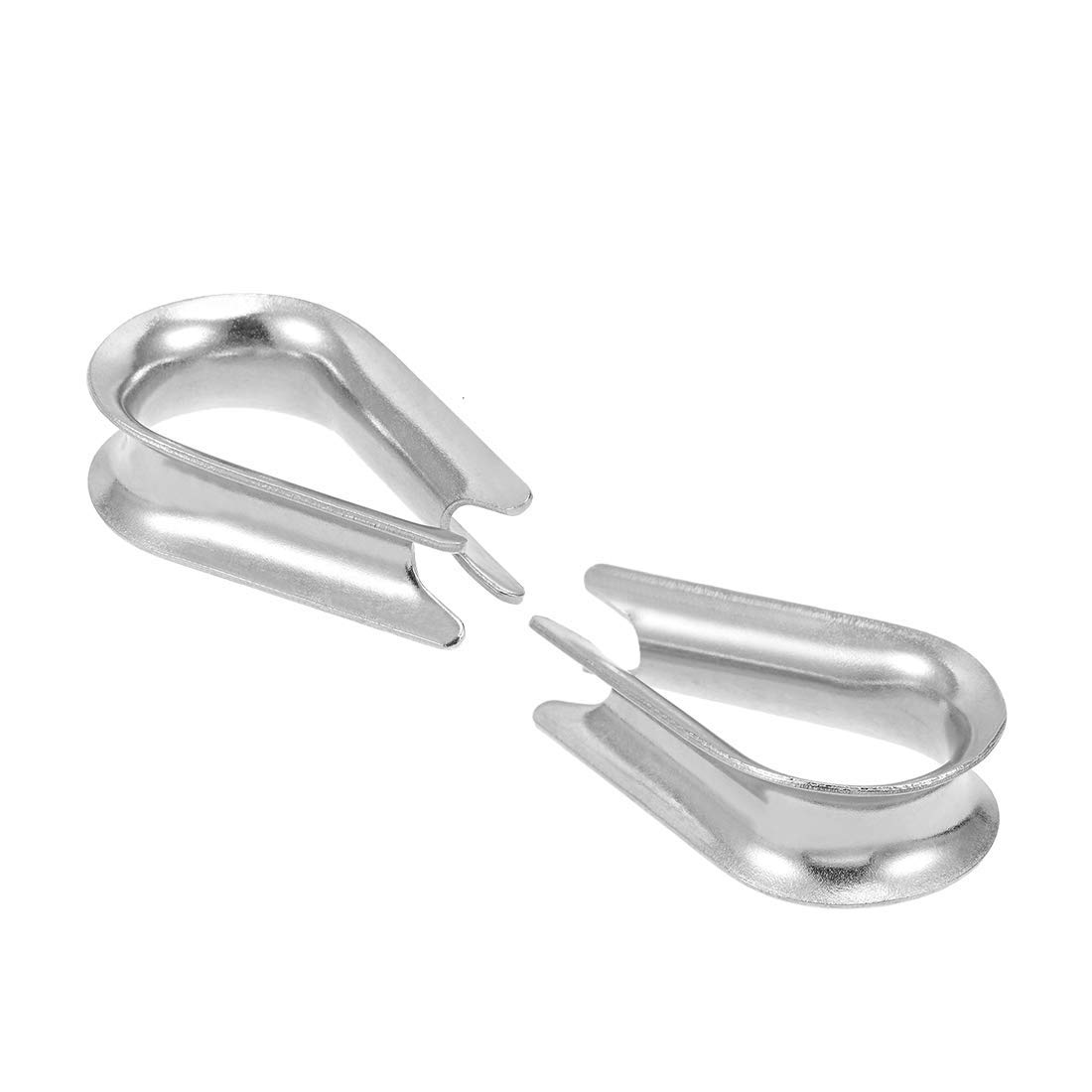 Merriway BH06886 (2 Pcs) Stainless Steel 316 A4 Marine Grade Wire Rope Thimbles Rigging M12 (1/2 inch) - Pack of 2 Pieces