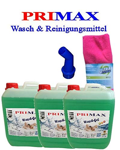 30 Ltr. Primax Flüssigwaschmittel grün incl. 1 Ausgiesser + Korallentuch - Versandkostenfrei!