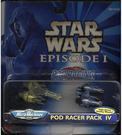 Amazon スターウォーズ ｓｔａｒ ｗａｒｓ エピソード1 Br マイクロマシーン ポッドレーサーパック パック４ フィギュア ドール 通販