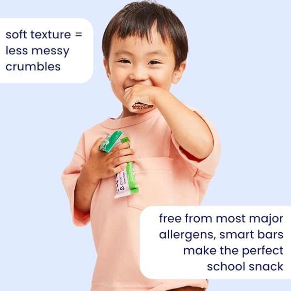 CEREBELLY TODDLER BARS – ORGANIC SWEET POTATO BLUEBERRY BANANA SMART BARS | HEALTHY SNACK FOR KIDS | 16 BRAIN-SUPPORTING NUTRIENTS, GLUTEN FREE, NUT FREE, NO ADDED SUGAR | BABY SNACKS | PACK OF 5