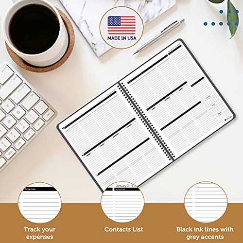 Planner Pad Spiral Bound 3Tier Funnel Down Organizer, January 2022