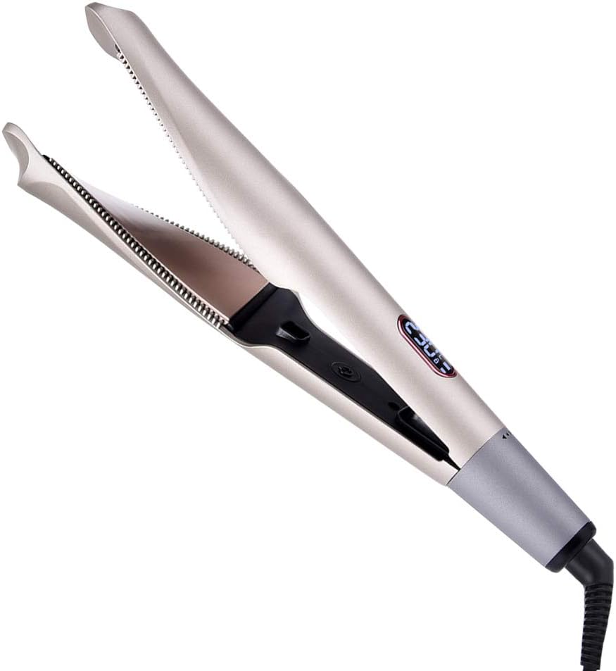 Funkprofi Hair Straightener Curling Iron 2 in 1 Tourmaline Ceramic Twisted Flat Iron,13 Adjustable Temperature for All Hair Types with LCD Digital Display & Auto Shut-Off
