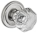 Dynasty Hardware Classic Rosette, Crystal Style Door Knob, Passage Hall/Closet Function, Satin Nickel