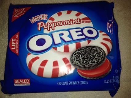 Nabisco oreo sandwich cookies peppermint 1x15.250oz (044000034726)