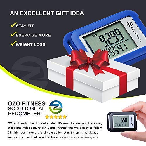 OZO-Fitness-SC-3D-Digital-Pedometer-Best-Pedometer-for-Walking-Track-Steps-Miles-Calories-Activity-Time-Clip-on-Step-Counter-for-Men-Women-Kids-Lanyard-Included