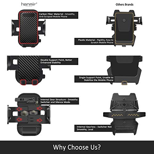 Car Phone Mount Smart Phone Holder for Car 2 in 1 Dashboard Windshield & Air Vent Universal Fit Mobile Phone Cradle with Adjustable Knob One Click Release Button for iPhone Xs MAX XR X Samsung Series - Thumbnail 3
