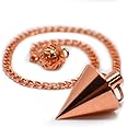 MyDeal Products Copper Dowsing Pendulum with Teardrop Point and Energy Conductive Chain for Spiritual Healing Reiki Balancing Chakras Aura Cleansing Water Divining Ghost Hunting Meditation Chi