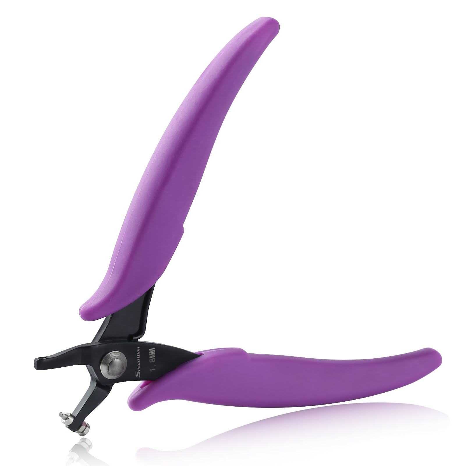 SPEEDWOX Metal Hole Punch Pliers 1.8mm Round Hole Punch Pliers For Sheet Metal Short Jaw Single Hole Puncher Jewelry Pliers Earring Hole Punch Precision Jewelry Making Tool Craft Beading Hobby