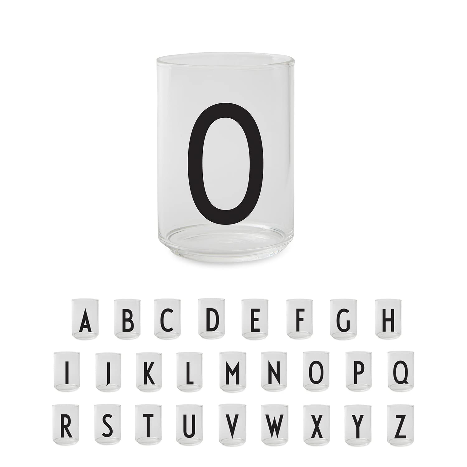 Design Letters Drinking Glasses (A-Z) | Gifts for Women & Gifts for Him | Glasses Drinking for Table Decoration | Initial Tumbler Glasses | Letter Glass | Borosilicate Glass Dishwasher Safe | 350 Ml