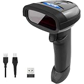 NETUM Wireless Barcode Scanner, Handheld 1D Laser Barcode Reader | 1D Printed Bar Code Reader for retail checkout, library books, warehouse labels, Excel, and POS systems(NT-1698W)