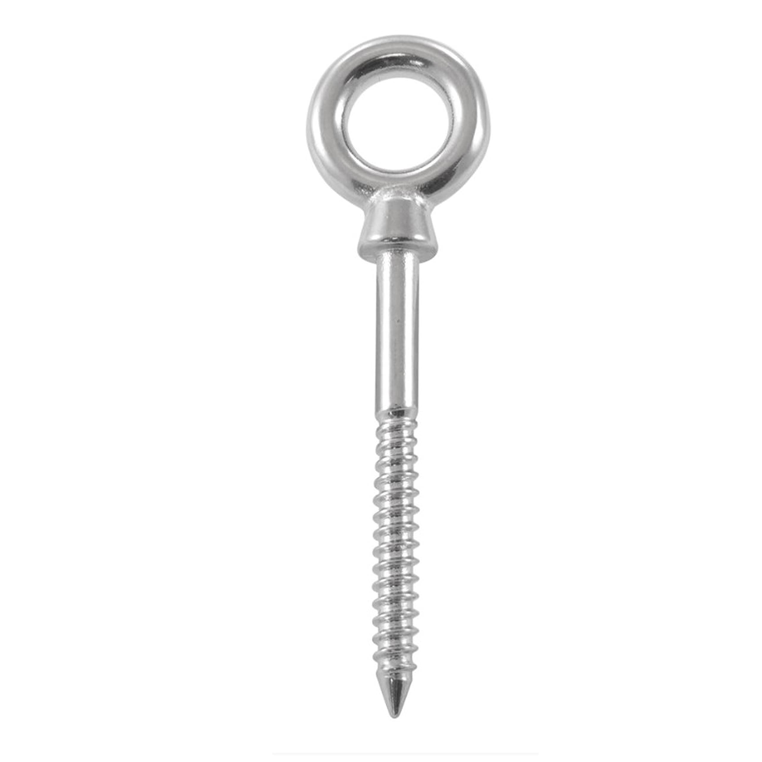 Eye Bolt 12 x 120 Pack of 2 Stainless Steel A4 Ring Bolts with Wood Thread, Ring Screw Eye Bolt - NIRO, Nirosta, AISI 316