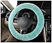 U&M Wool Car Steering Wheel Cover Soft Fluffy Natural Sheepskin Vehicle Non-slip Wheel Cushion Protector Universal Fit for 15 inch for Women