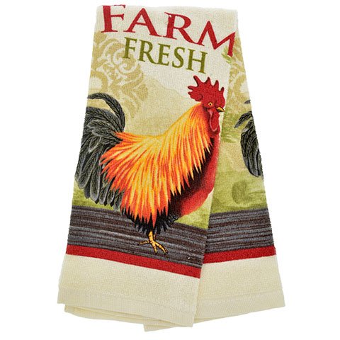 3 Rooster+Kitchen+Decor+Potholders+Dishcloths