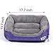 Barelove Rectangular Dog Cat Beds Mattress Washable Pads Room, Soft Winter Warm Plush Cotton Sleeping Fleece Bed Mat for Medium Doggy Puppy Anti-Slip Waterproof Bottom (Purple)