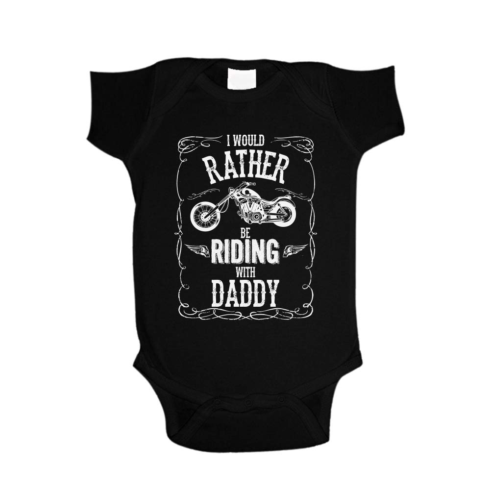 The Shirt DenI'd Rather Be Riding With Daddy Baby Bodysuit One Piece Infant Romper or Toddler T-Shirt