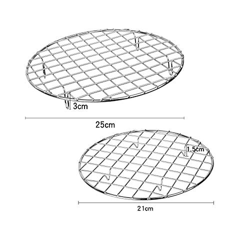 XPArt Round Cooling Rack 2 Pack Round Cooking Rack Baking Steaming